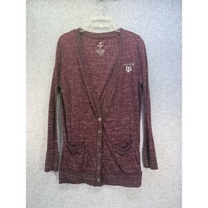 Texas A&M Colosseum  Women's Cardigan Maroon & White Size L